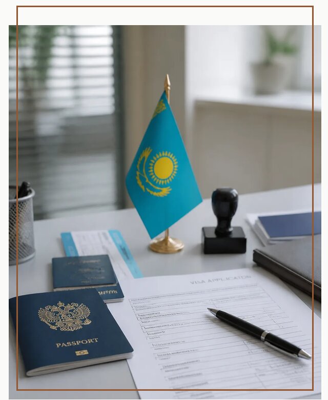 Оформление визы в Казахстан для поездки и работы в Малоярославце